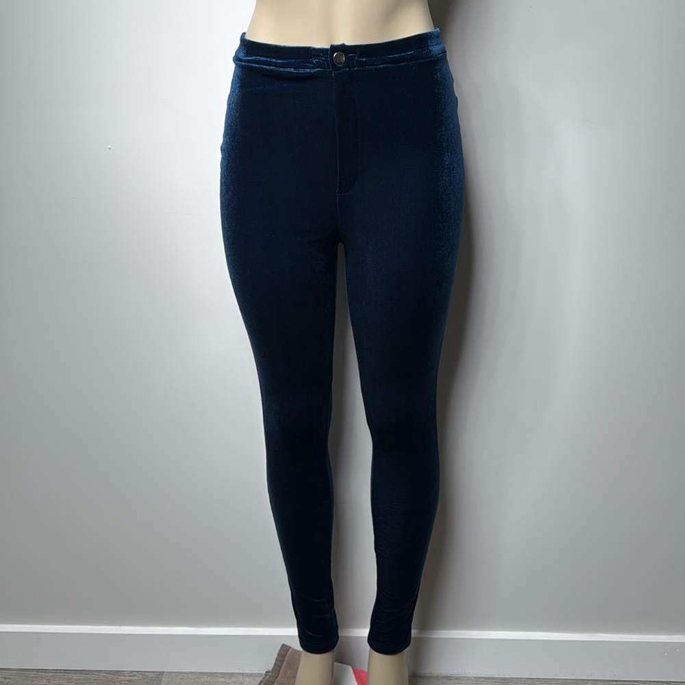 Forever 21 blue velvet skin tight pants